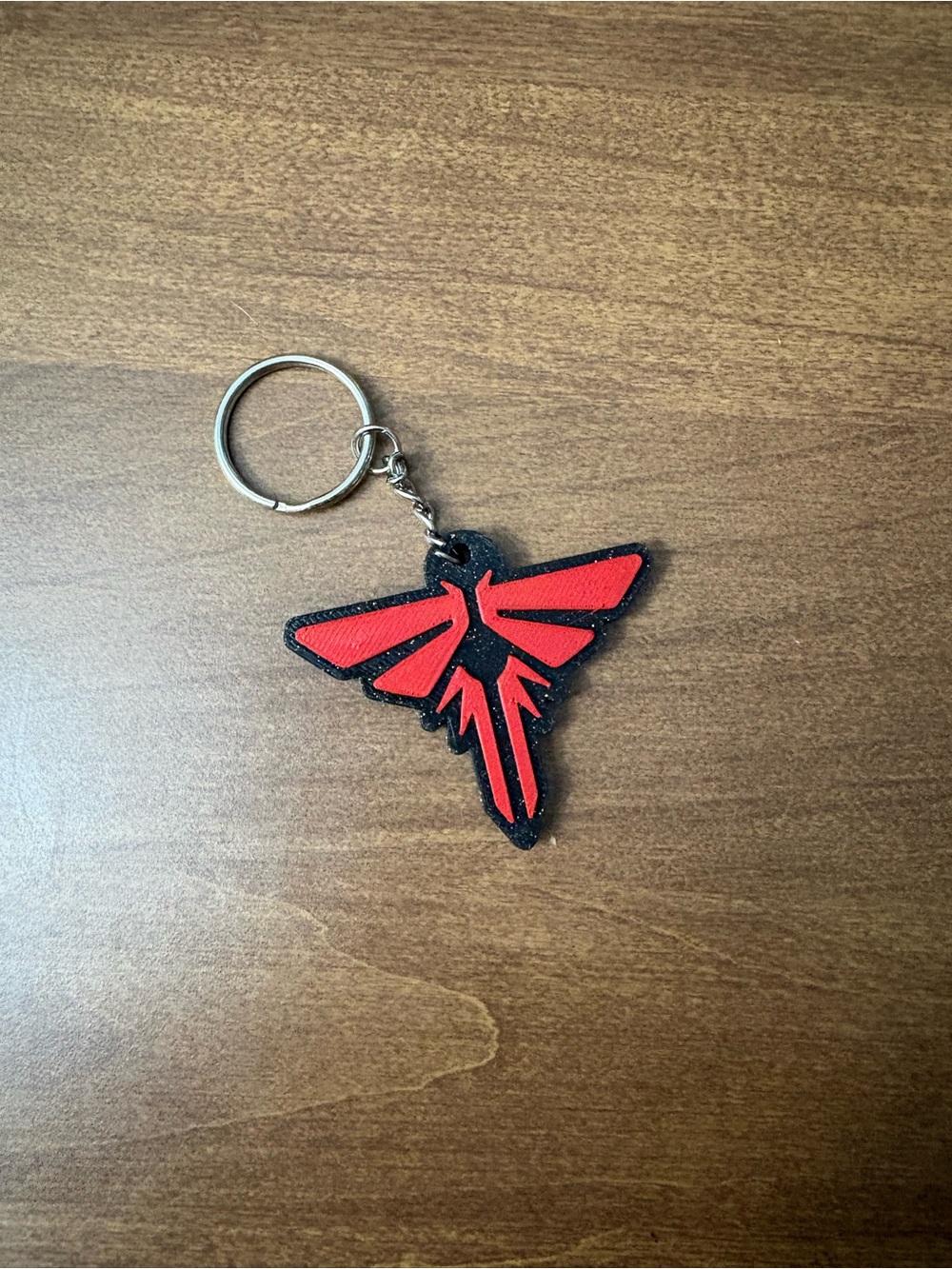 The Last of Us Fireflies Keychain Black and Red